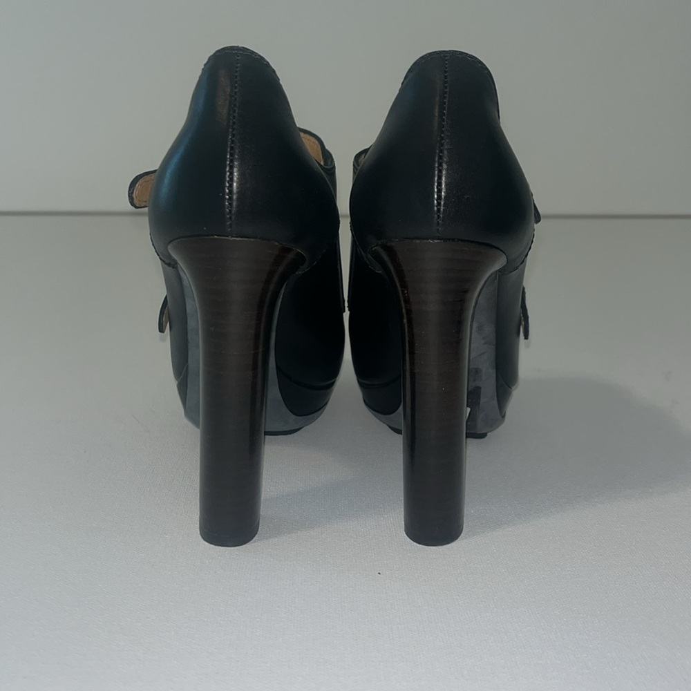 Lanvin high heel black leather boots size 39 1/2 - Picture 7 of 7